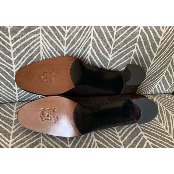 STUART WEITZMAN Brown Suede Tower Pump Heels Shoes size 7.5 AAA NARROW - Picture 8 of 11